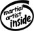 Martial Artist Inside Vinyl Decal High glossy, premium 3 mill vinyl, with a life span of 5 - 7 years!