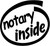 Notary Inside Vinyl Decal High glossy, premium 3 mill vinyl, with a life span of 5 - 7 years!