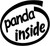 Panda Inside Vinyl Decal High glossy, premium 3 mill vinyl, with a life span of 5 - 7 years!