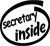 Secretary Inside Vinyl Decal High glossy, premium 3 mill vinyl, with a life span of 5 - 7 years!