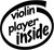 Violin Player Inside Vinyl Decal High glossy, premium 3 mill vinyl, with a life span of 5 - 7 years!