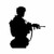 army guy silhouette 6_ Black Vinyl Decal Sticker <div> High glossy, premium 3 mill vinyl, with a life span of 5 – 7 years! </div>