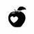 apple heart 6_ Black Vinyl Decal Sticker <div> High glossy, premium 3 mill vinyl, with a life span of 5 – 7 years! </div>