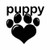 animal puppy love 6_ Black Vinyl Decal Sticker <div> High glossy, premium 3 mill vinyl, with a life span of 5 – 7 years! </div>