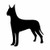 animal great dane 6_ Black Vinyl Decal Sticker <div> High glossy, premium 3 mill vinyl, with a life span of 5 – 7 years! </div>