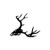 Buck Antlers Skull  Sticker Style 3 Vinyl Decal High glossy, premium 3 mill vinyl, with a life span of 5 - 7 years!