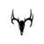 Buck Antlers Skull  Sticker Style 6 Vinyl Decal High glossy, premium 3 mill vinyl, with a life span of 5 - 7 years!