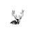 Deer Head ver3   Vinyl Decal High glossy, premium 3 mill vinyl, with a life span of 5 - 7 years!