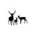Deer Family ver2   Vinyl Decal High glossy, premium 3 mill vinyl, with a life span of 5 - 7 years!