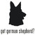 Got German Shepherd? Dog Head  Silhouette  Decal High glossy, premium 3 mill vinyl, with a life span of 5 - 7 years!