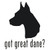 Got Great Dane? Dog  Silhouette  Decal  v.2 High glossy, premium 3 mill vinyl, with a life span of 5 - 7 years!
