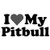 I Love My Pitbull Text Vinyl Decal High glossy, premium 3 mill vinyl, with a life span of 5 - 7 years!