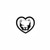 Pitbull Head in Heart  Vinyl Decal High glossy, premium 3 mill vinyl, with a life span of 5 - 7 years!