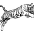 Bengal Tiger jump Vinyl Decal High glossy, premium 3 mill vinyl, with a life span of 5 - 7 years!