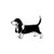 Bassett Hound ver4  Vinyl Decal High glossy, premium 3 mill vinyl, with a life span of 5 - 7 years!