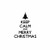 Keep Calm And Merry Christmas Tree  Vinyl Decal Sticker

Size option will determine the size from the longest side
Industry standard high performance calendared vinyl film
Cut from Oracle 651 2.5 mil
Outdoor durability is 7 years
Glossy surface finish