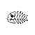 Fish Skeleton 70 Vinyl Sticker