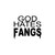 Funny s God Hates Fangs Vampire Pun Vinyl Sticker