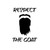 Funny s Respect The Goat Vinyl Sticker