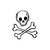 Skulls s Skull And Crossbones Jolly Roger Pirate Style 1 Vinyl Sticker