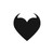 Horned Evil Heart Symbolic Vinyl Sticker