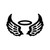Angel Wings Halo 3 Vinyl Sticker
