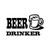 Beer Drinker Vinyl Sticker