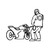 Biker Piss On Motorcycle Vinyl Sticker