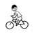 Biking Sport Stick Figure Vinyl Sticker