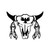 Bison Skull Indian Ritual 4 Vinyl Sticker