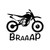 Braaap Motocross Motorbike Vinyl Sticker