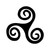 Celtic Triskele Triskelion 1 Vinyl Sticker