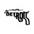 Detroit Smoking Gun Pistol Vinyl Sticker