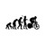 Evolution Of Bicycling Bike Vinyl Sticker