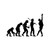 Evolution Of Men Ballet Vinyl Sticker