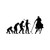 Evolution Of Polo Horse Sports Vinyl Sticker
