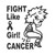Fight Breast Cancer Girl Piss Vinyl Sticker