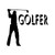 Golfer Men 1 Vinyl Sticker