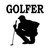 Golfer Men 2 Vinyl Sticker