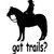 Got Trails Girl Horse Riding Vinyl Sticker