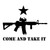 Gun Come Take It 287 Vinyl Sticker