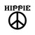 Hippie Peace Sign Vinyl Sticker