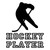 Hockey Player Vinyl Sticker