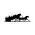Horse Racing Chariot Vinyl Sticker