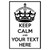 Keep Calm And 657 Vinyl Sticker