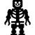 Lego Skeleton Bones Man Vinyl Sticker