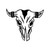 Longhorn Bull Skull 3 Vinyl Sticker