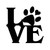 Love Dog Paw Pet Vinyl Sticker