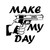 Make My Day Gun Pistol Vinyl Sticker