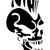 Mohawk Skull 1 Vinyl Sticker